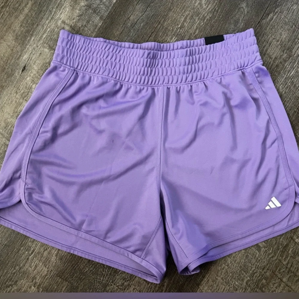 Adidas Pacer High Waisted Shorts - Size Large - Picture 1 of 6